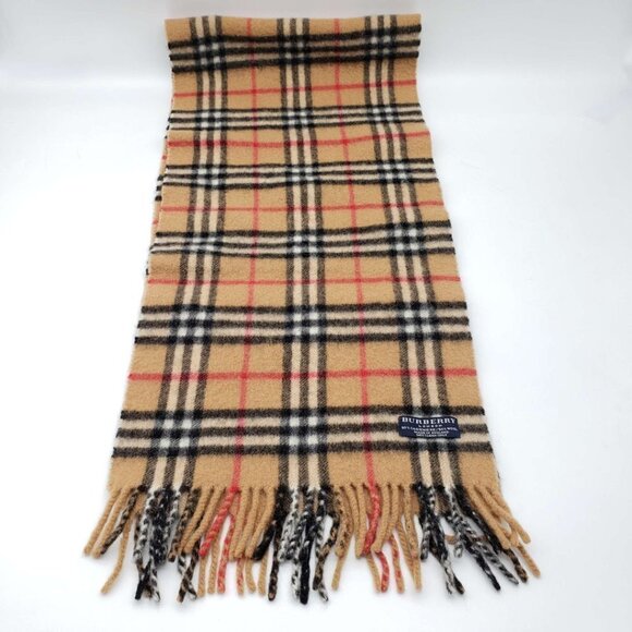 100% Authentic Burberry Classic Scarf Cashmere and Wool - Picture 3 of 7